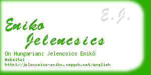 eniko jelencsics business card
